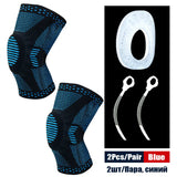 Sports Compression Knee Support Brace Patella Protector Knitted Spring