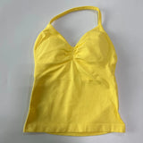 Impact Longline Strappy Gym Top Backless Women Built-in Bra With Pad Breathable Gym Clothes Running Yoga Vest Tank Tops XS-XL