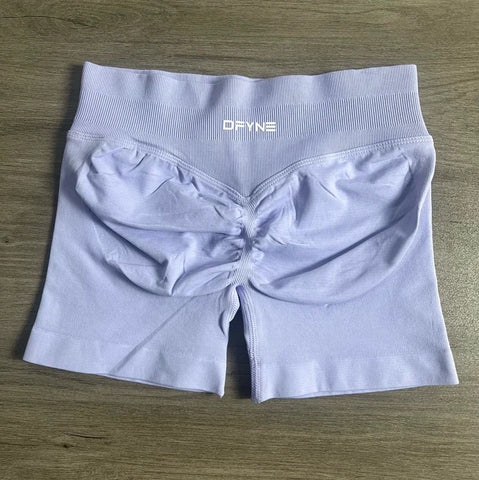 Impact Shorts with Logo 4.5'' Low Waist Seamless Yoga Shorts Scrunch Bum Gym Shorts Workout Biker Short Stretch Fitness Short