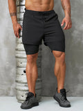 New Men Running Shorts Gym Sports Shorts 2 In 1 Quick Dry Workout Training Gym Fitness Jogging Short Pants Summer Men Shorts