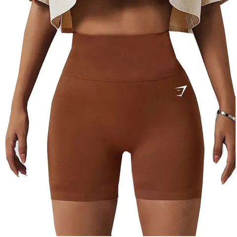 High Elastic Quick Drying Shark Peach Hip High Elastic Hip Lift Three-point Hot Pants Sports Fitness Yoga Running Shorts