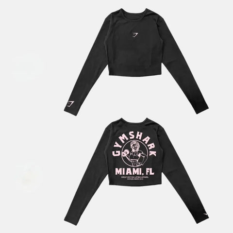 GYM Summer Long-sleeved Ice Silk Nude Short Sports Yoga Top Men's and Women's Sunscreen High-quality Sportswear