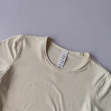 Women Seamless Yoga T-Shirt Ribbed Sports Shirt Breathable Gym Tops Sport Blouse Shirt Short Sleeve Running T-Shirt Yoga Shirts