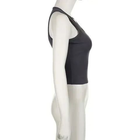 MIU Outer Wear Tank Top Vest Slim Fit Summer Sleeveless Top Base High Street High-Quality