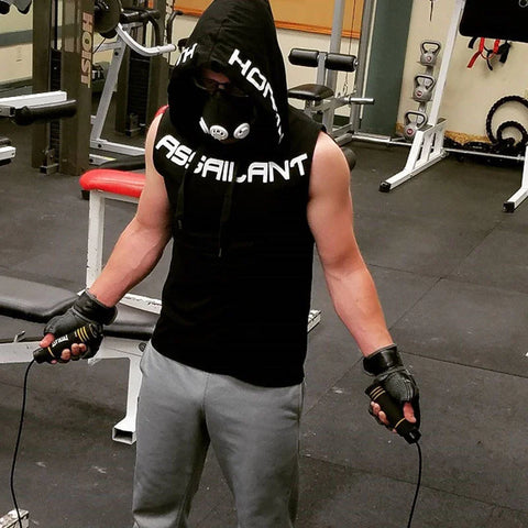 New Summer Fitness Tank Top Sports cotton Running Tank Top Loose Basketball Sleeveless Hooded Vest Breathable Training clothing