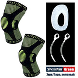 Sports Compression Knee Support Brace Patella Protector Knitted Spring