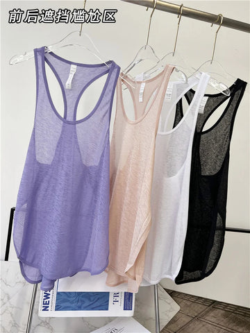 Outdoor Quick Dry  Soft Sports Vest Tank Top  Yoga Gym Workout Running Top Fitness Halter For Women