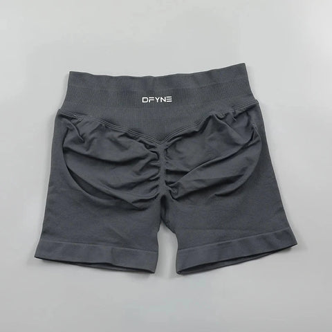Impact Shorts Low Ribbed Band Yoga Shorts Seamless Scrunch Bum Workout