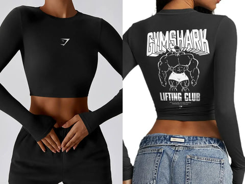 GYM Summer Long-sleeved Ice Silk Nude Short Sports Yoga Top Men's and Women's Sunscreen High-quality Sportswear