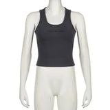 MIU Outer Wear Tank Top Vest Slim Fit Summer Sleeveless Top Base High Street High-Quality