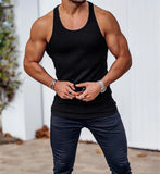 2024 Summer men Vest stripe gym Tank top Men Fitness sleeveless shirt Male Exercise Sports vest Undershirt Bodybuilding clothing