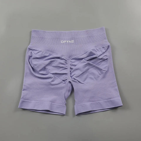 Impact Shorts Low Ribbed Band Yoga Shorts Seamless Scrunch Bum Workout