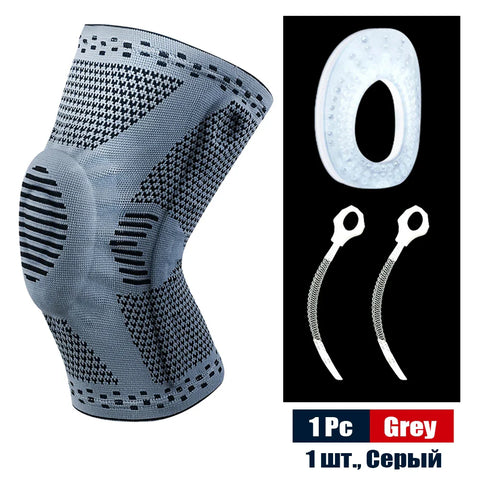 Sports Compression Knee Support Brace Patella Protector Knitted Spring
