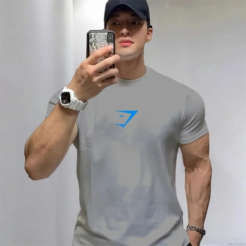 Men Summer Clothes 100% Cotton T Shirt O Neck Printed Oversized Graphic T-Shirts Gym Short Sleeve Tops Casual Street Fashion Tee
