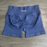 Impact Shorts with Logo 4.5'' Low Waist Seamless Yoga Shorts Scrunch Bum Gym Shorts Workout Biker Short Stretch Fitness Short