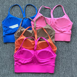 Women's Sports Yoga Bra Wth Y-back Women's Soft With Chest Pad Yoga Bra Tank Top Shockproof Breathable Underwear