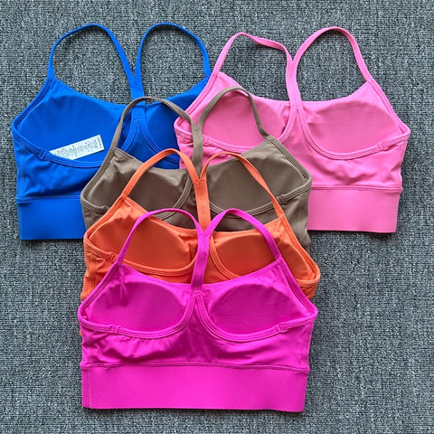 Women's Sports Yoga Bra Wth Y-back Women's Soft With Chest Pad Yoga Bra Tank Top Shockproof Breathable Underwear