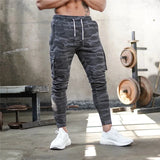 Spring Autumn Men sweatpants straight leg multi pocket camouflage Fitness pants men's zippered small ankle Training sports pants