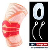 Sports Compression Knee Support Brace Patella Protector Knitted Spring