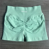 Impact Shorts with Logo 4.5'' Low Waist Seamless Yoga Shorts Scrunch Bum Gym Shorts Workout Biker Short Stretch Fitness Short