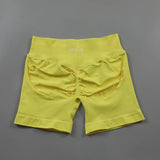 Impact Shorts Low Ribbed Band Yoga Shorts Seamless Scrunch Bum Workout