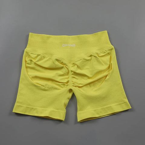 Impact Shorts Low Ribbed Band Yoga Shorts Seamless Scrunch Bum Workout
