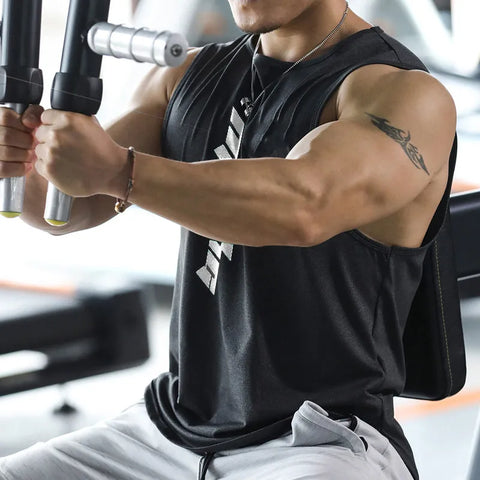 2025 NEW Fitness Sports Tank Tops Men Gyms Workout Sleeveles Shirt Male Summer Loose Undershirt basketball Running men Ves