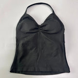 Impact Longline Strappy Gym Top Backless Women Built-in Bra With Pad Breathable Gym Clothes Running Yoga Vest Tank Tops XS-XL