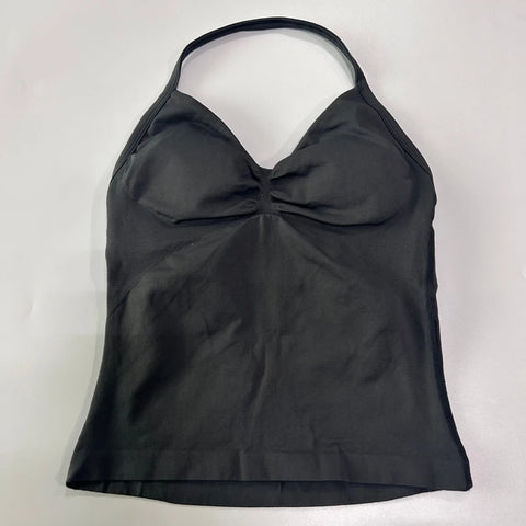 Impact Longline Strappy Gym Top Backless Women Built-in Bra With Pad Breathable Gym Clothes Running Yoga Vest Tank Tops XS-XL