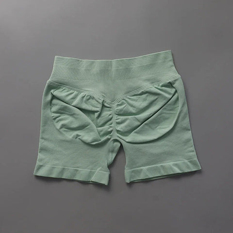 Impact Shorts Low Ribbed Band Yoga Shorts Seamless Scrunch Bum Workout