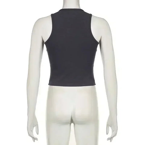 MIU Outer Wear Tank Top Vest Slim Fit Summer Sleeveless Top Base High Street High-Quality