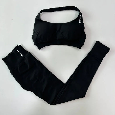 Women Seamless Yoga Set Scrunch Butt Legging Sets Sports Bra Gym Clothes Workout