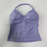 Impact Longline Strappy Gym Top Backless Women Built-in Bra With Pad Breathable Gym Clothes Running Yoga Vest Tank Tops XS-XL