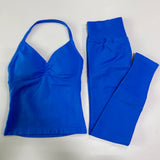 Impact Gym Set Women Padded Tank Tops High Waist Scrunch Seamless Yoga Leggings Fitness Clothes Workout Sets Gym Suit Activewear