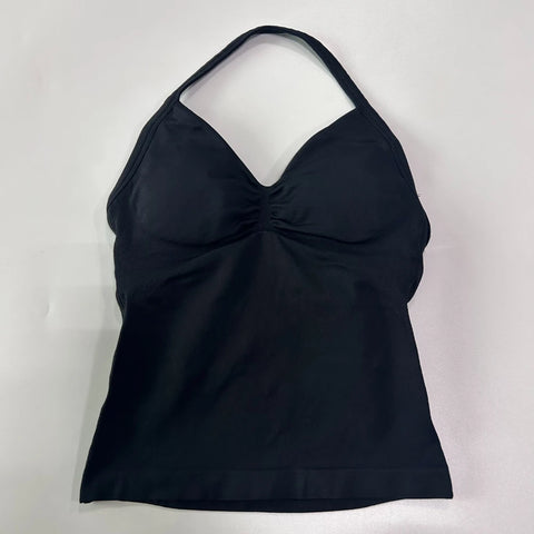Impact Longline Strappy Gym Top Backless Women Built-in Bra With Pad Breathable Gym Clothes Running Yoga Vest Tank Tops XS-XL