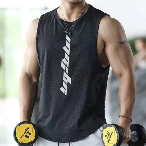 2025 NEW Fitness Sports Tank Tops Men Gyms Workout Sleeveles Shirt Male Summer Loose Undershirt basketball Running men Ves