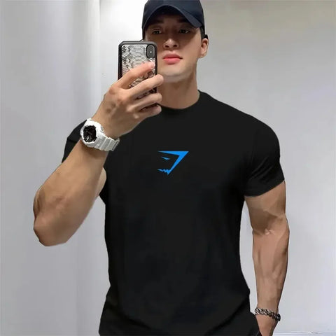 Men Summer Clothes 100% Cotton T Shirt O Neck Printed Oversized Graphic T-Shirts Gym Short Sleeve Tops Casual Street Fashion Tee