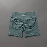 Impact Shorts Low Ribbed Band Yoga Shorts Seamless Scrunch Bum Workout