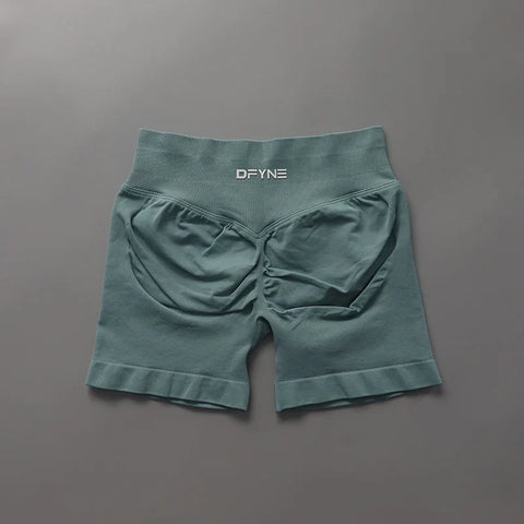 Impact Shorts Low Ribbed Band Yoga Shorts Seamless Scrunch Bum Workout