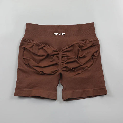 Impact Shorts Low Ribbed Band Yoga Shorts Seamless Scrunch Bum Workout