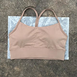 Women's Sports Yoga Bra Wth Y-back Women's Soft With Chest Pad Yoga Bra Tank Top Shockproof Breathable Underwear
