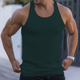 2024 Summer men Vest stripe gym Tank top Men Fitness sleeveless shirt Male Exercise Sports vest Undershirt Bodybuilding clothing