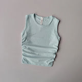 Summer Nude Yoga Racerback Female Fold Slim Fit Sports Running and Fitness Outwear Crop Top Bras Vest Shirt Quick Dry Clothing