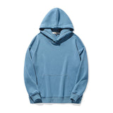 Trendy Brand Drop Shoulder Pullover Solid Color Sweater Hooded Loose Hoodie