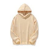 Trendy Brand Drop Shoulder Pullover Solid Color Sweater Hooded Loose Hoodie