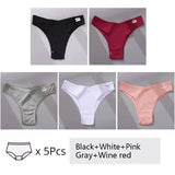 5Pcs Set Women Panties Cotton Underwear M-XL Comfortable