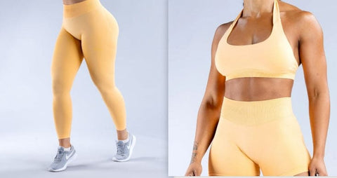 Hip Lift Low Waist Fitness Seamless Yoga Trousers Impact Workout  No Logo Leggings DFYNE