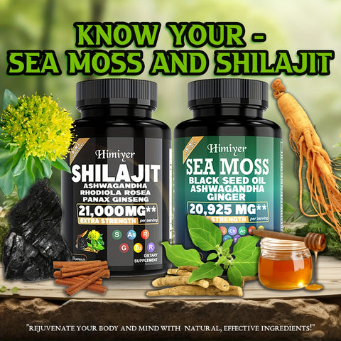 2|6pcs= Buy 2 Get 1 Free, Sports Nutrition Bundle Set, Seamoss Southern Drunk Nightonnax Capsules And Shilaijit Capsules Double Power Bundle, Super Golden Combination, Sports Nutrition, Energy Support, Bone Support, Relaxatio
