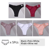 5Pcs Set Women Panties Cotton Underwear M-XL Comfortable