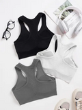 Impact Brassiere Bra Women Seamless Halter Top High Support Impact Push-up Open Back Gym Wear Fitness Yoga With Logo
